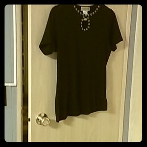 A black short sleeve  shirt